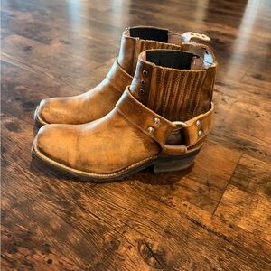 Freebird Whiskey Leather Ankle Boots